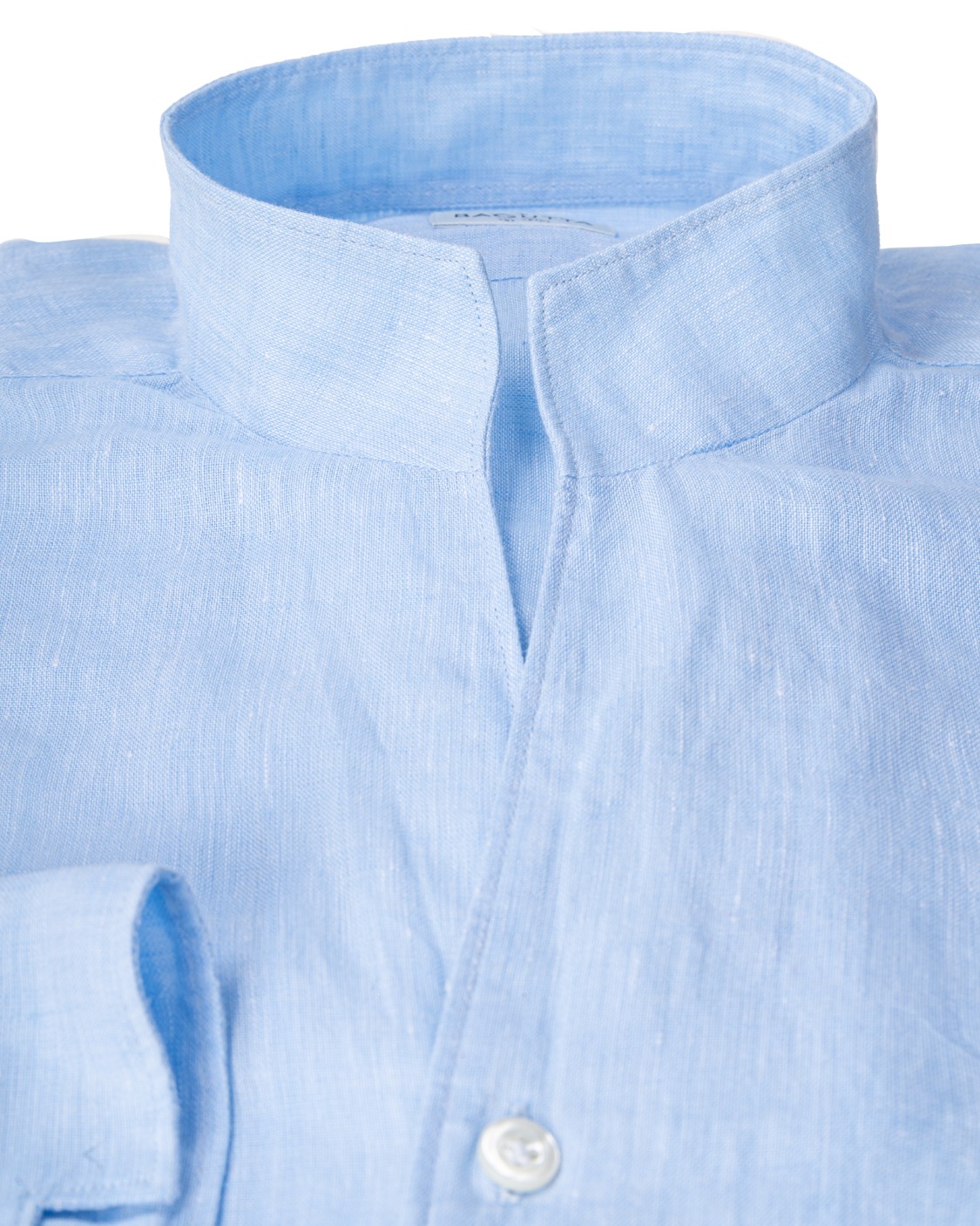 shop BAGUTTA  Camicia: Bagutta camicia celeste in lino.
Vestibilità slim.
Collo coreano.
Composizione: 100 % lino.
Fabbricato in Albania.. BRUXELLES EBLW CN0045-050 number 3102731
